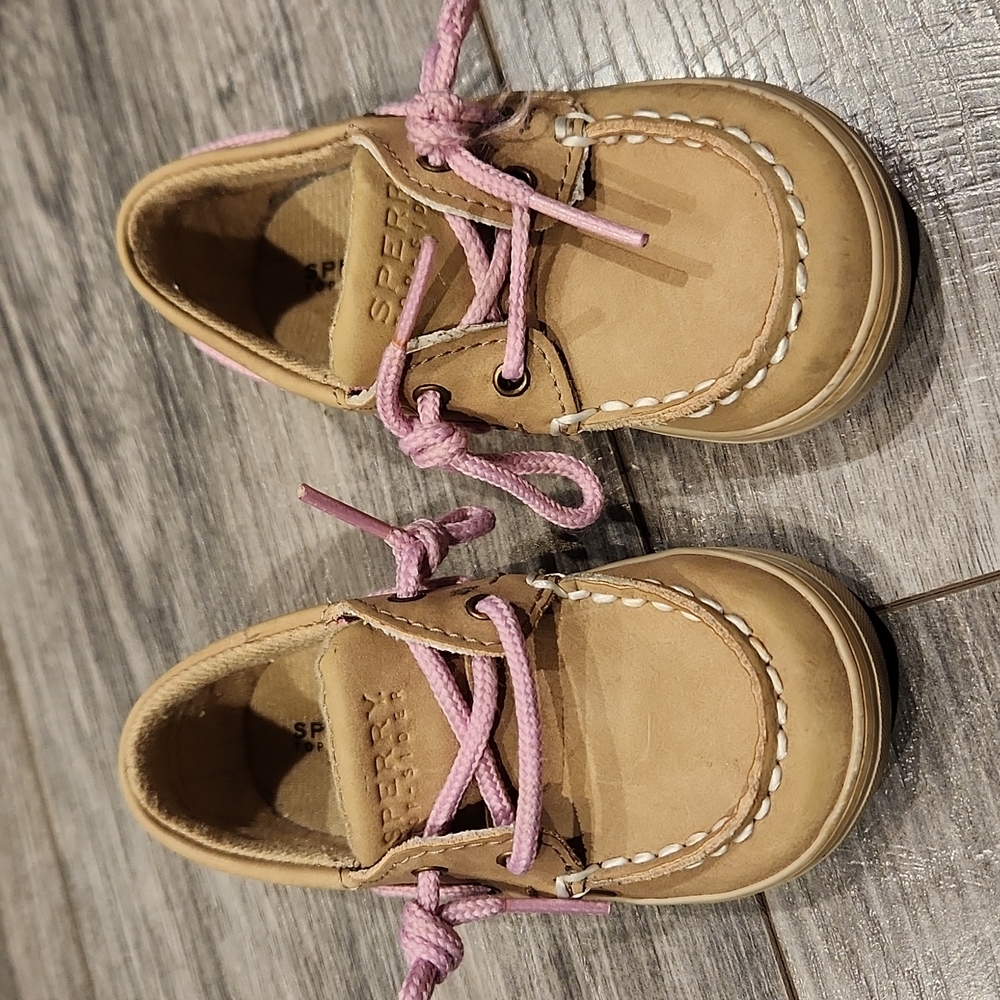 SPERRY Top-Sider PG46886A Intrepid Crib Girls sz 4M Leather upper Shoes
